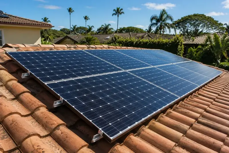 Installation de panneaux solaires à Lamillarié